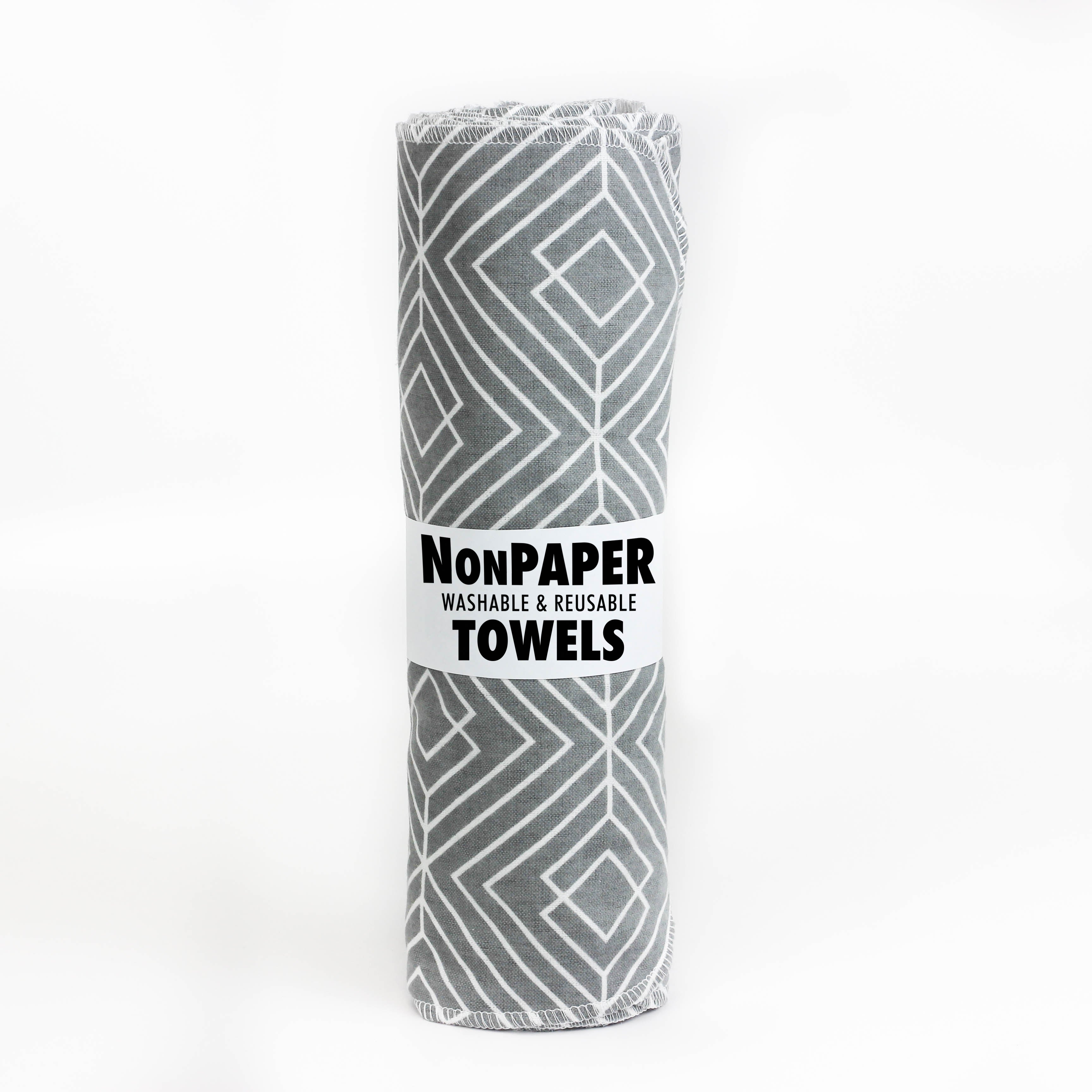 BOJUST Reusable Paper Towels Roll | 12 Eco Friendly Washable Cotton Flannel  Towels w/Cardboard Roll | Napkins Cloth Washable Reusable Paper Towel